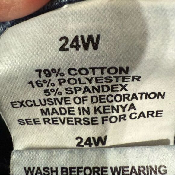 Just My Size Relaxed Blue Jeans Straight-Leg - Picture 4 of 5